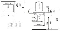 Laufen LIVING CITY umyvadlo do nábytku 50 cm, 3 otvory, broušené, bílá   H8174320001081